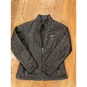 Patagonia women's black nano puff jacket size medium lightweight winter coat